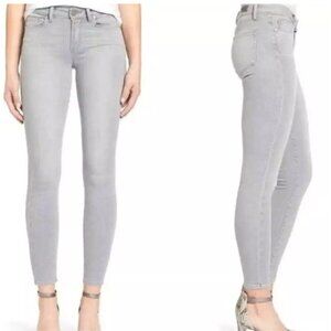 Paige Womens Verdugo Ankle Jeans Size 29 Light Gray Skinny Mid Rise Flawed